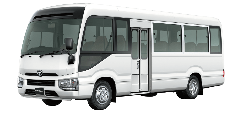 Corporate bus hire in Saudi Arabia – Toyota Coaster for executive staff and corporate event transportation services